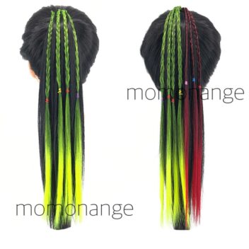 ブレイズ エクステ 三つ編み ヘアゴム ポニーテール ダンス BMX イベント